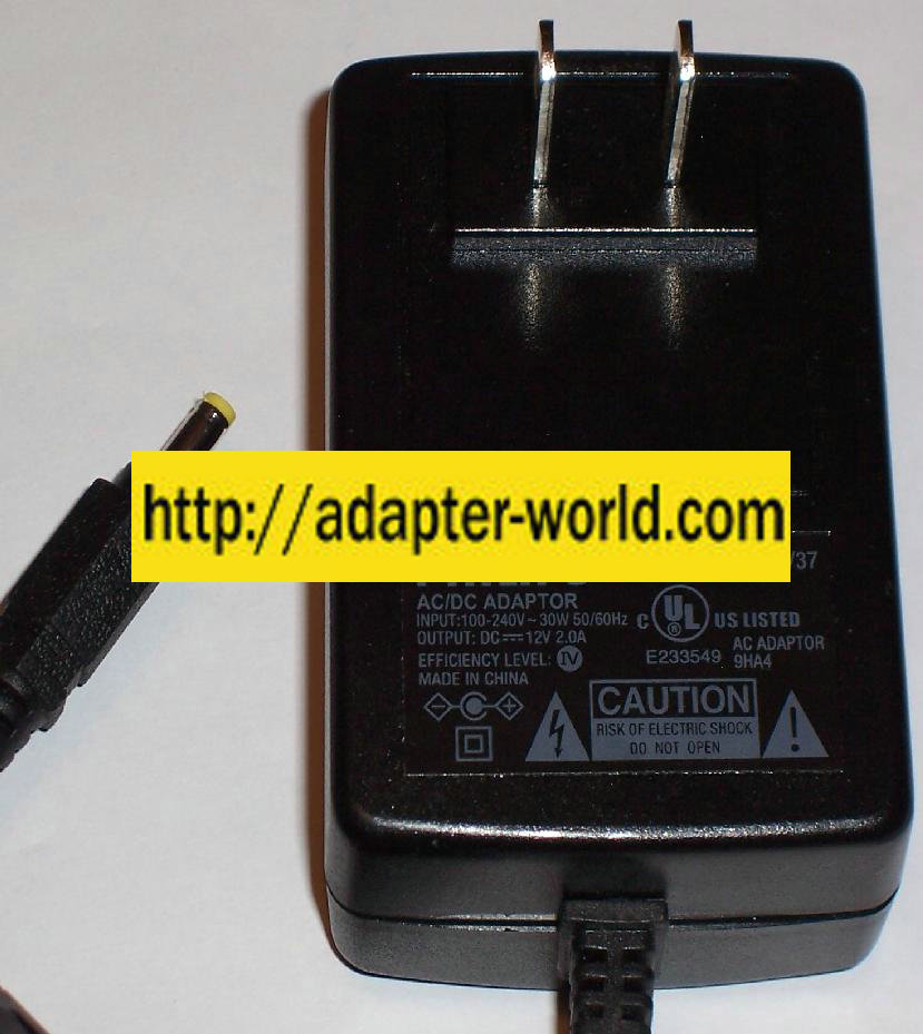 PHILIPS AY4130/37 AC ADAPTER 12VDC 2A POWER SUPPLY